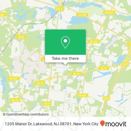 1205 Manor Dr, Lakewood, NJ 08701 map