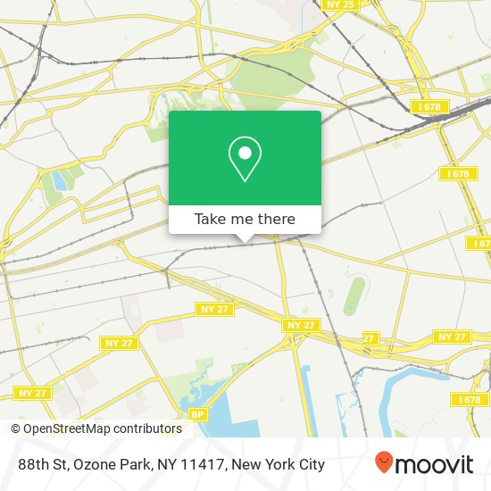 Mapa de 88th St, Ozone Park, NY 11417