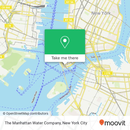 The Manhattan Water Company map