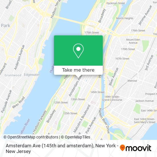 Amsterdam Ave (145th and amsterdam) map