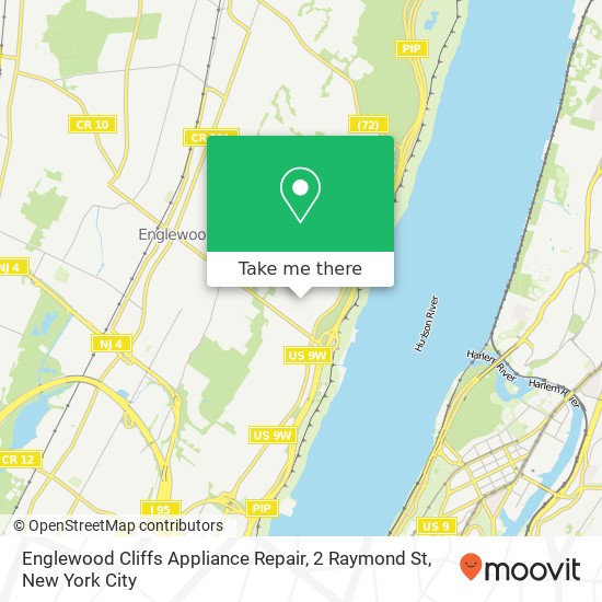 Mapa de Englewood Cliffs Appliance Repair, 2 Raymond St