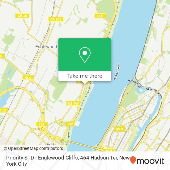 Mapa de Priority STD - Englewood Cliffs, 464 Hudson Ter