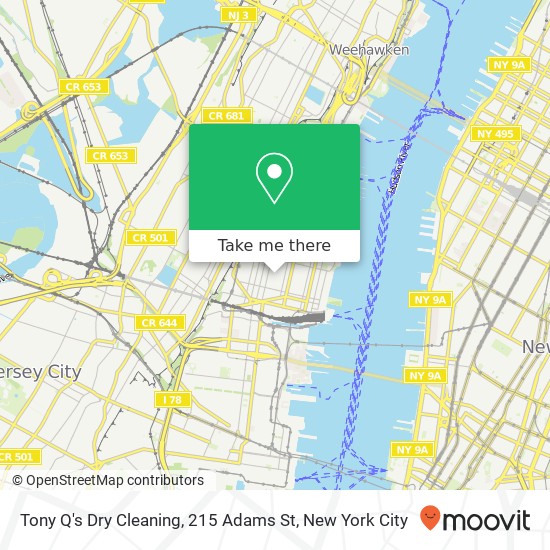 Tony Q's Dry Cleaning, 215 Adams St map