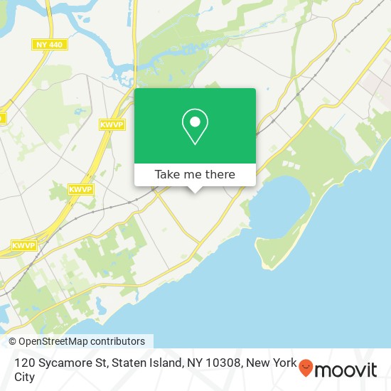 Mapa de 120 Sycamore St, Staten Island, NY 10308