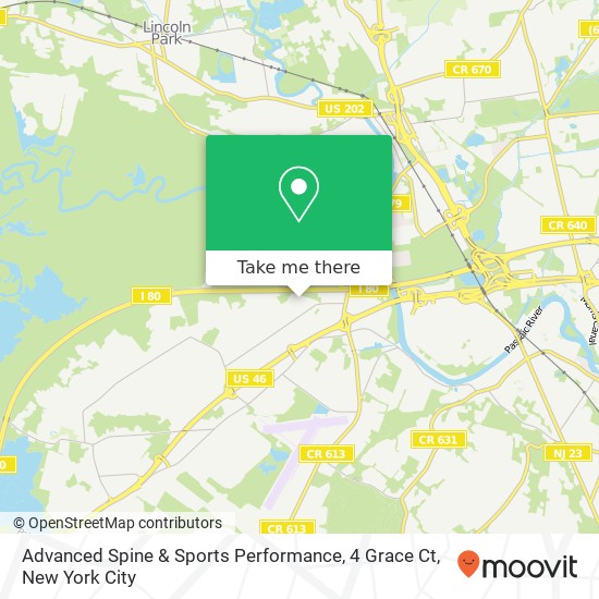 Mapa de Advanced Spine & Sports Performance, 4 Grace Ct