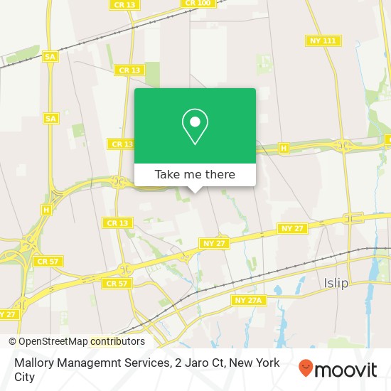 Mallory Managemnt Services, 2 Jaro Ct map