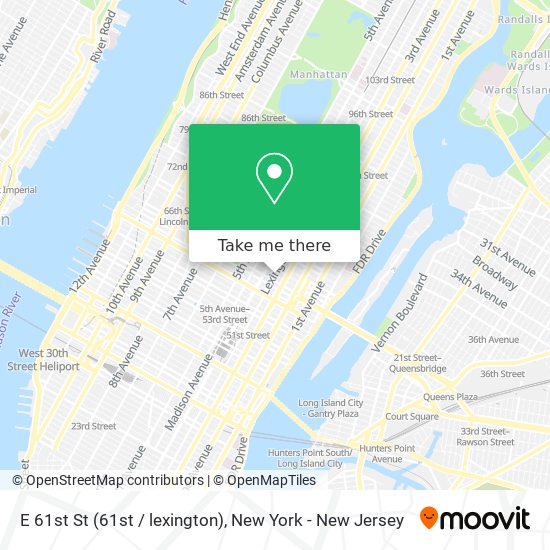 E 61st St (61st / lexington) map