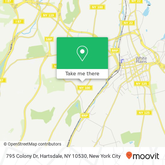 795 Colony Dr, Hartsdale, NY 10530 map