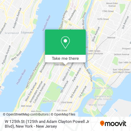 W 125th St (125th and Adam Clayton Powell Jr Blvd) map