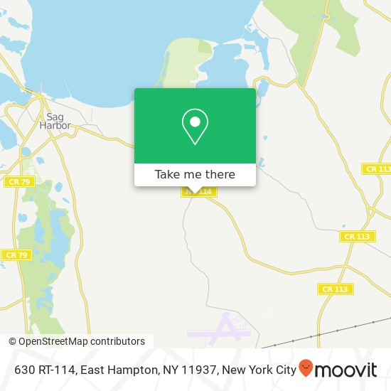 Mapa de 630 RT-114, East Hampton, NY 11937