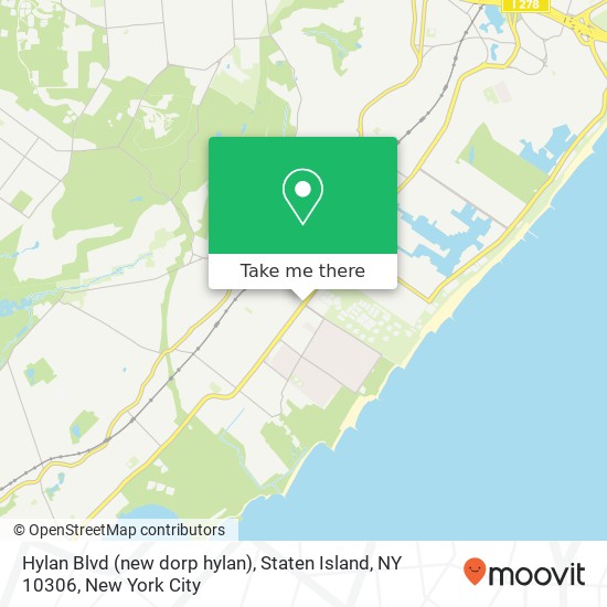 Mapa de Hylan Blvd (new dorp hylan), Staten Island, NY 10306