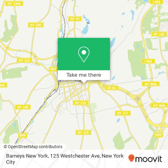 Mapa de Barneys New York, 125 Westchester Ave