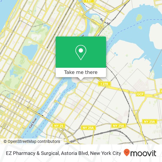 Mapa de EZ Pharmacy & Surgical, Astoria Blvd