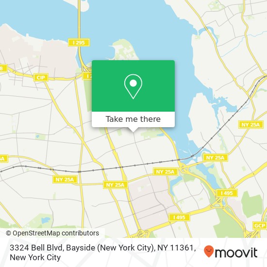 Mapa de 3324 Bell Blvd, Bayside (New York City), NY 11361