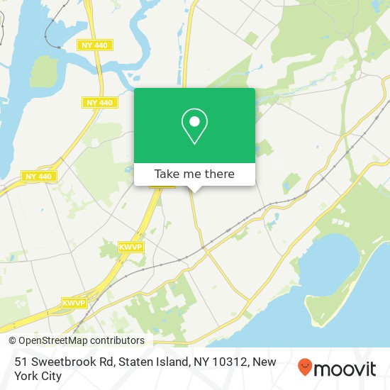 Mapa de 51 Sweetbrook Rd, Staten Island, NY 10312