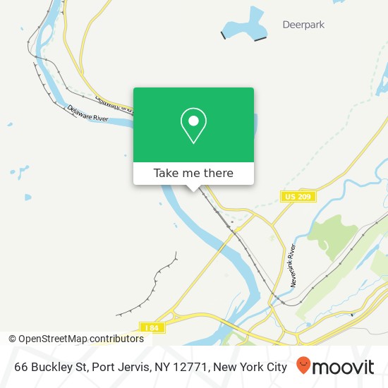 Mapa de 66 Buckley St, Port Jervis, NY 12771