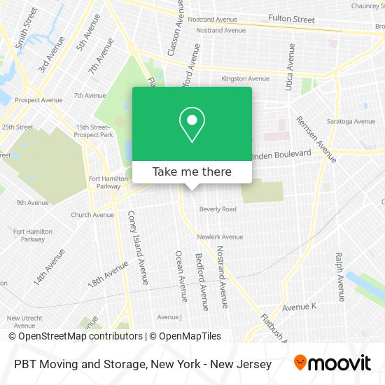 PBT Moving and Storage map