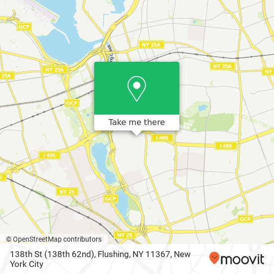 Mapa de 138th St (138th 62nd), Flushing, NY 11367