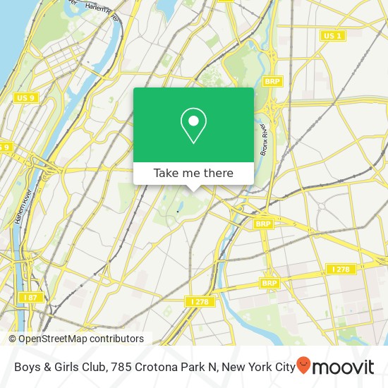 Mapa de Boys & Girls Club, 785 Crotona Park N