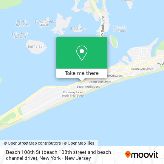Beach 108th St (beach 108th street and beach channel drive) map