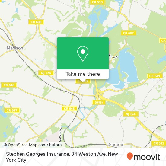 Mapa de Stephen Georges Insurance, 34 Weston Ave