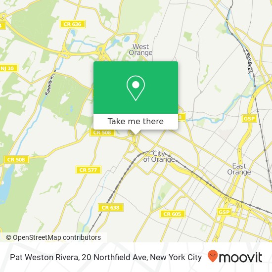 Mapa de Pat Weston Rivera, 20 Northfield Ave