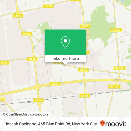 Mapa de Joseph Cacioppo, 465 Blue Point Rd