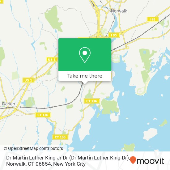 Mapa de Dr Martin Luther King Jr Dr (Dr Martin Luther King Dr), Norwalk, CT 06854