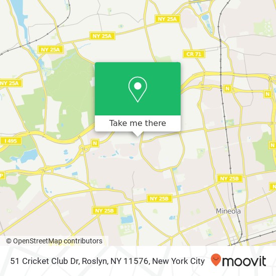 51 Cricket Club Dr, Roslyn, NY 11576 map