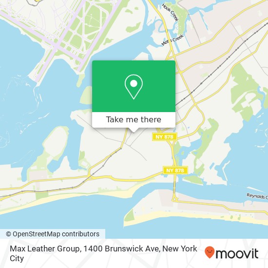 Mapa de Max Leather Group, 1400 Brunswick Ave