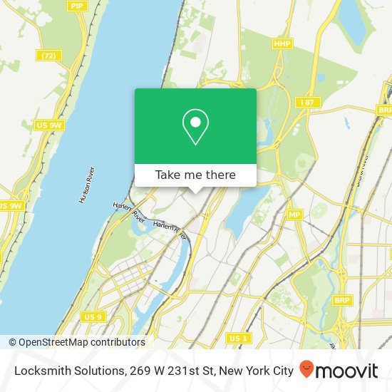 Mapa de Locksmith Solutions, 269 W 231st St