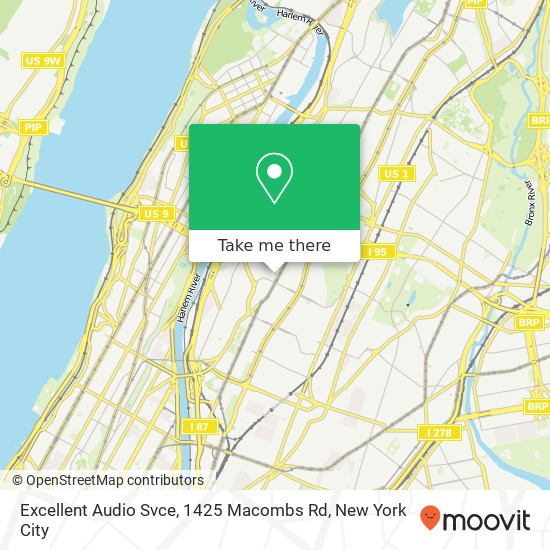 Excellent Audio Svce, 1425 Macombs Rd map