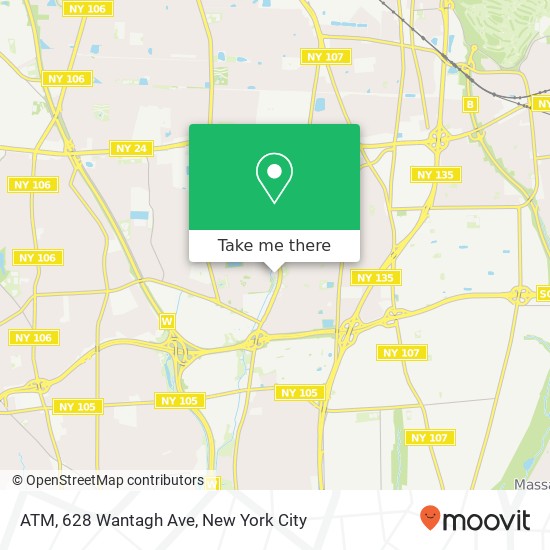 Mapa de ATM, 628 Wantagh Ave