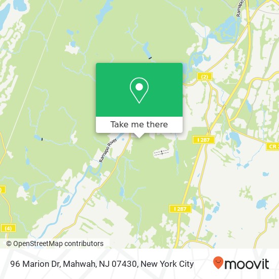 Mapa de 96 Marion Dr, Mahwah, NJ 07430