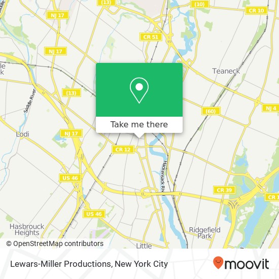 Lewars-Miller Productions map