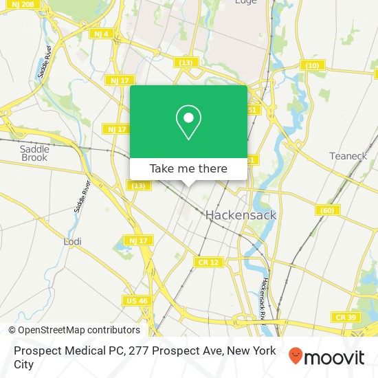 Mapa de Prospect Medical PC, 277 Prospect Ave