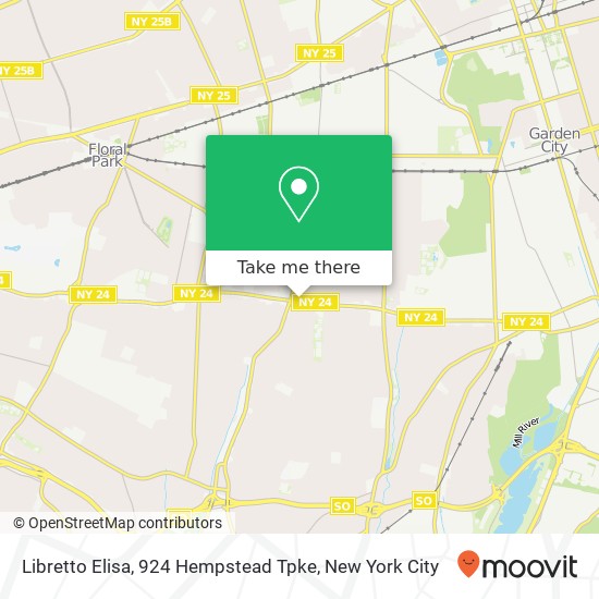 Mapa de Libretto Elisa, 924 Hempstead Tpke