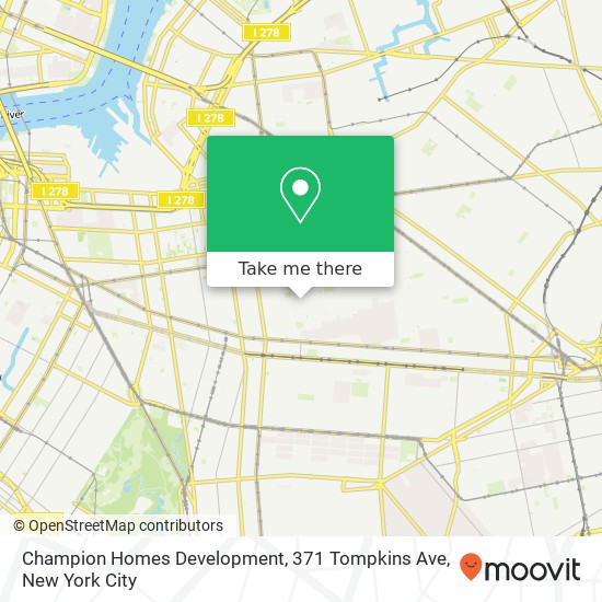 Mapa de Champion Homes Development, 371 Tompkins Ave