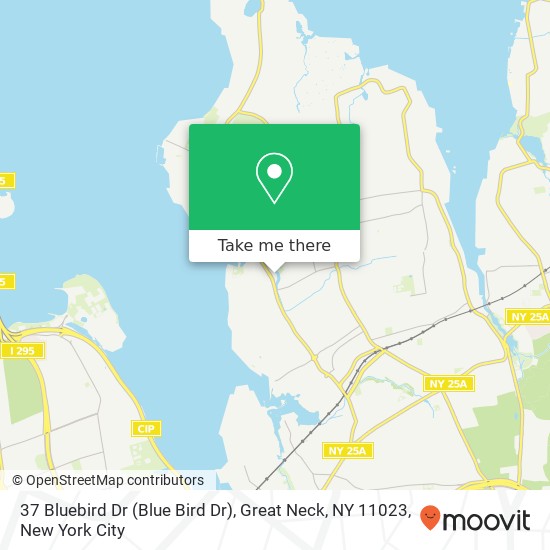 37 Bluebird Dr (Blue Bird Dr), Great Neck, NY 11023 map