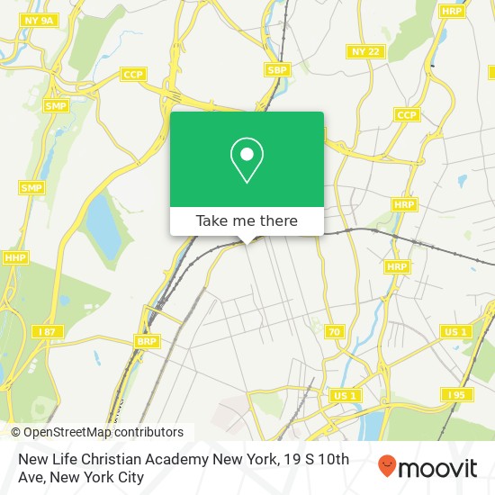 Mapa de New Life Christian Academy New York, 19 S 10th Ave