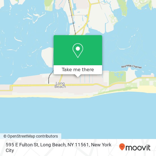 Mapa de 595 E Fulton St, Long Beach, NY 11561