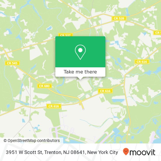 Mapa de 3951 W Scott St, Trenton, NJ 08641