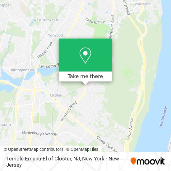 Temple Emanu-El of Closter, NJ map