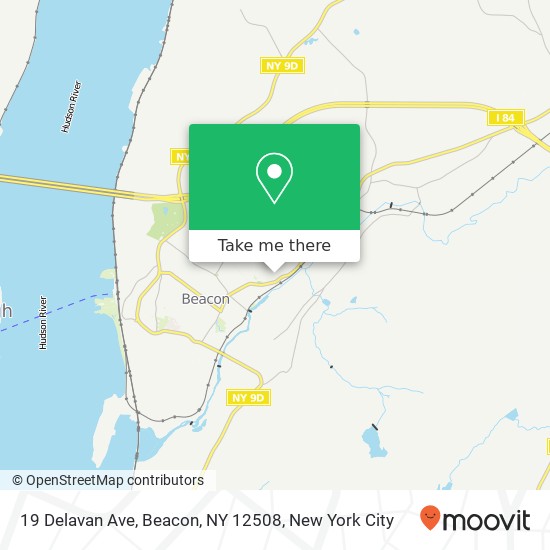 Mapa de 19 Delavan Ave, Beacon, NY 12508