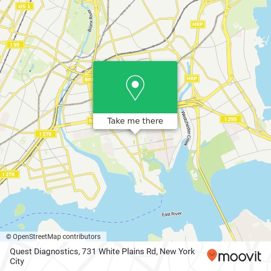 Mapa de Quest Diagnostics, 731 White Plains Rd