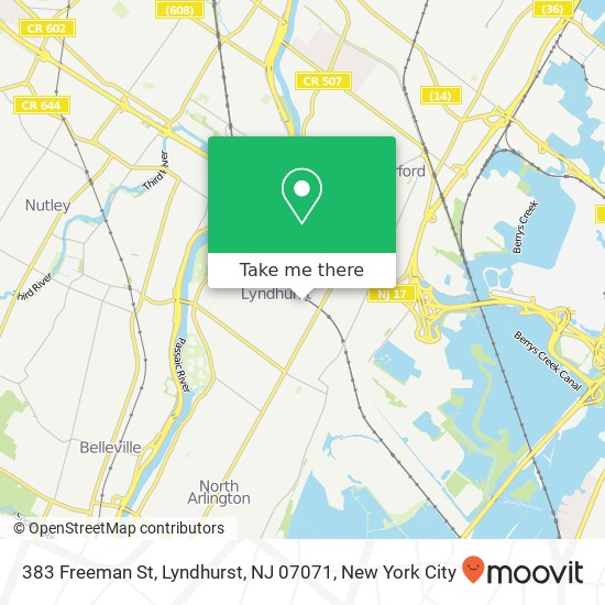 383 Freeman St, Lyndhurst, NJ 07071 map