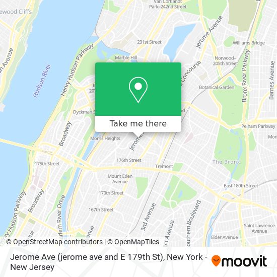 Mapa de Jerome Ave (jerome ave and E 179th St)