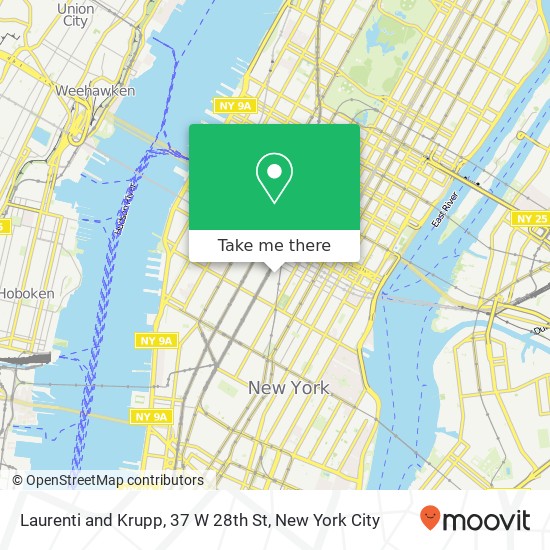 Laurenti and Krupp, 37 W 28th St map
