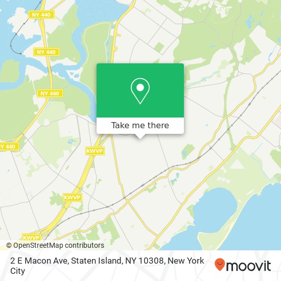 Mapa de 2 E Macon Ave, Staten Island, NY 10308