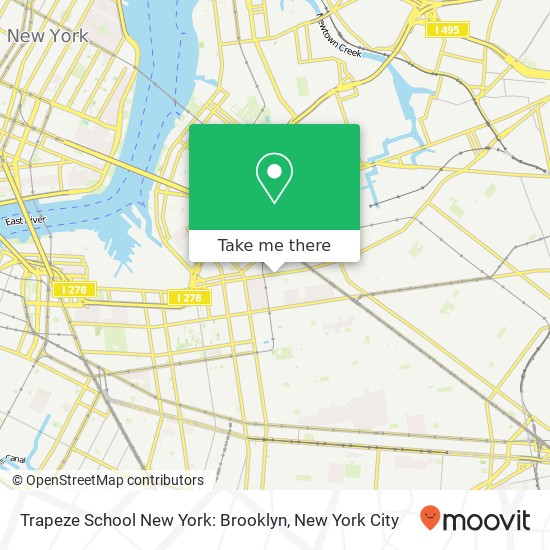 Trapeze School New York: Brooklyn, 630 Flushing Ave map